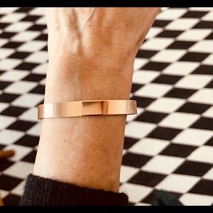 24k rose gold-plated cuff bracelet